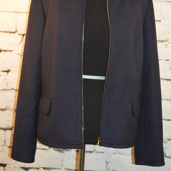 Chemisier Talbots Petite Taille 12P - Bleu à Pois - Manches 3/4 - Très Bon état